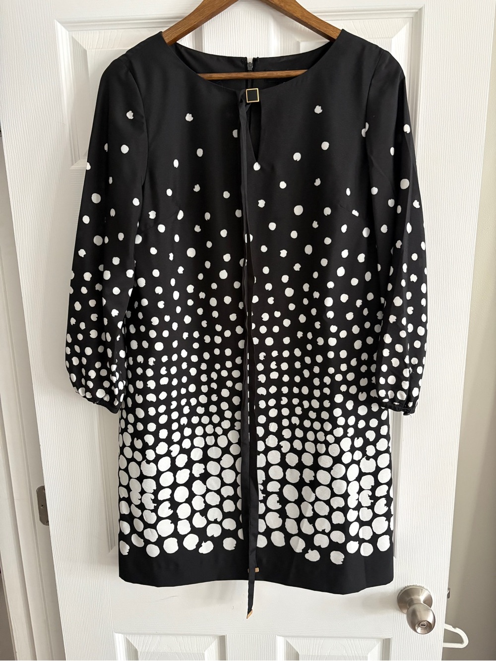 Black & White Polka Dot Shift Dress